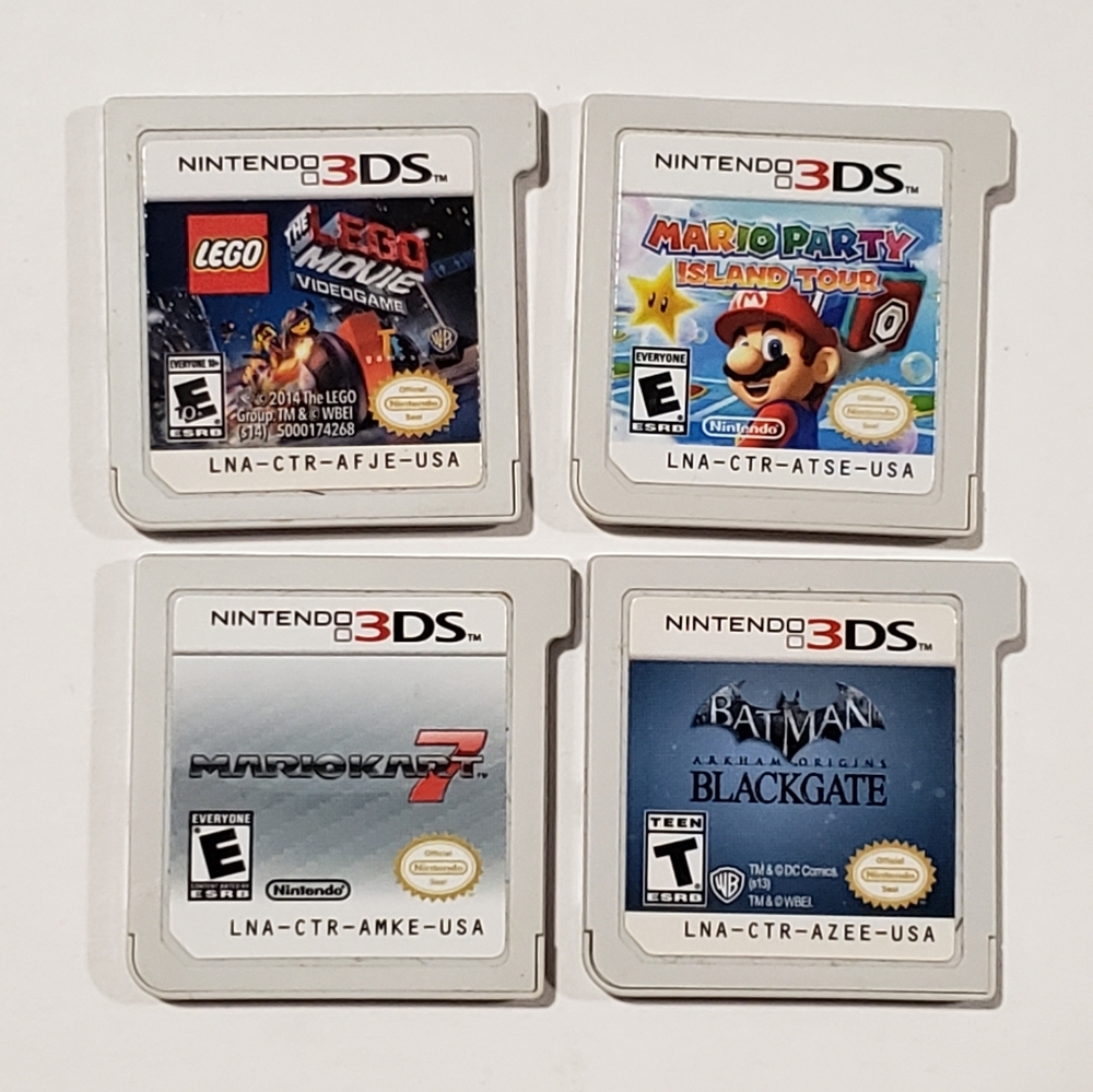 Nintendo 3DS Games Mario Kart 7 Mario Party Batman Tested Works Lot Of 4 Games